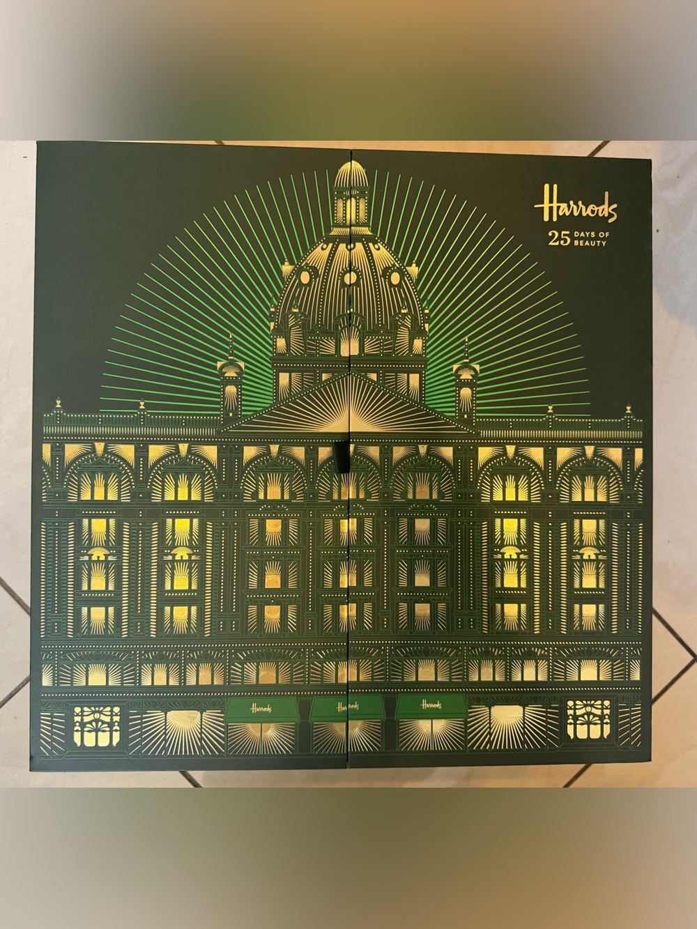 Harrods Green and Gold Luxury Advent Calendar 🍀 BOX ONLY